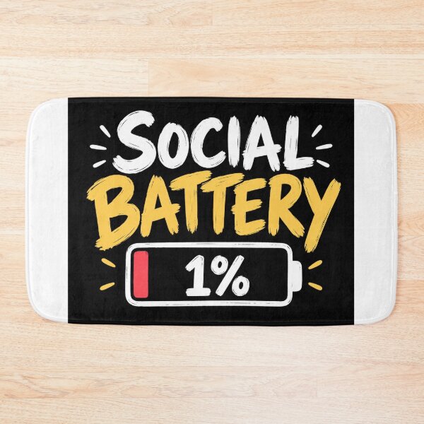 Item preview, Social Battery 1 Percent Funny designed and sold by Debnath-style.