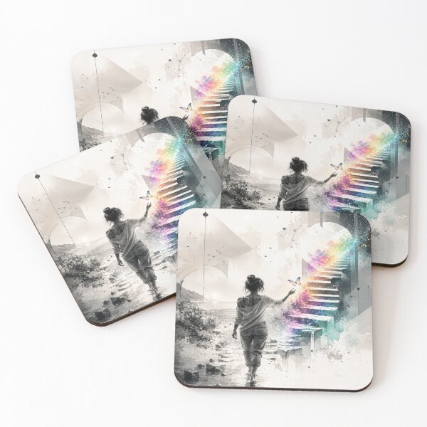 Item preview, Steps Into Color - Surreal Rainbow Journey designed and sold by Personiq Kaleido.