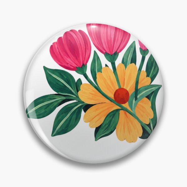 Item preview, Pink & Yellow Wildflowers | Bright Botanical Floral Art designed and sold by Blackwater and Bloom.
