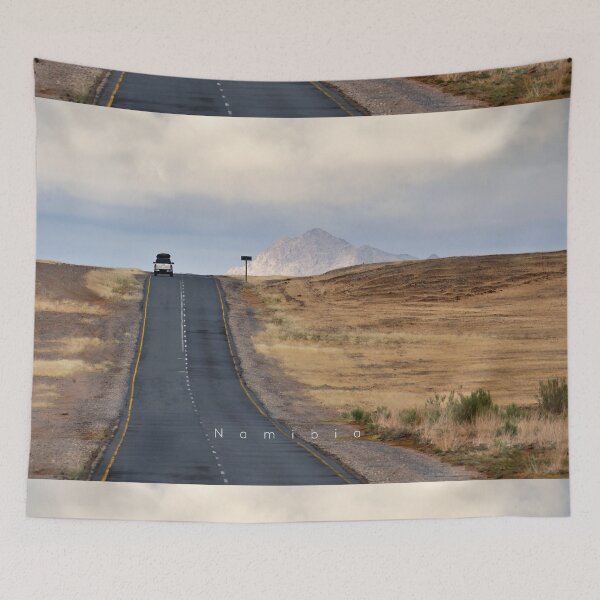 Item preview, Car on a scenic asphalt road in the African desert. Original photography designed and sold by studio838.