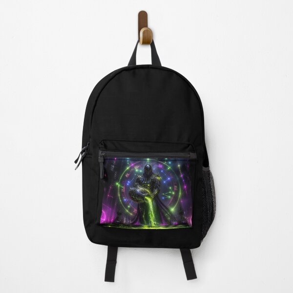 Item preview, Cyberpunk Aquarius Zodiac - Neon Biomechanical Water Bearer designed and sold by LazyDayzCo.