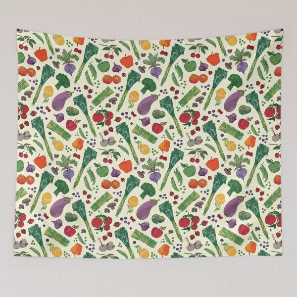 Item preview, Tossed veggies in watercolor designed and sold by Goddessart.