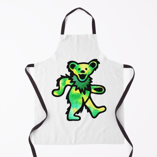 Item preview, Green Grateful Dancing Dead Bear Illustration with Psychedelic Vibes designed and sold by Cagno98.