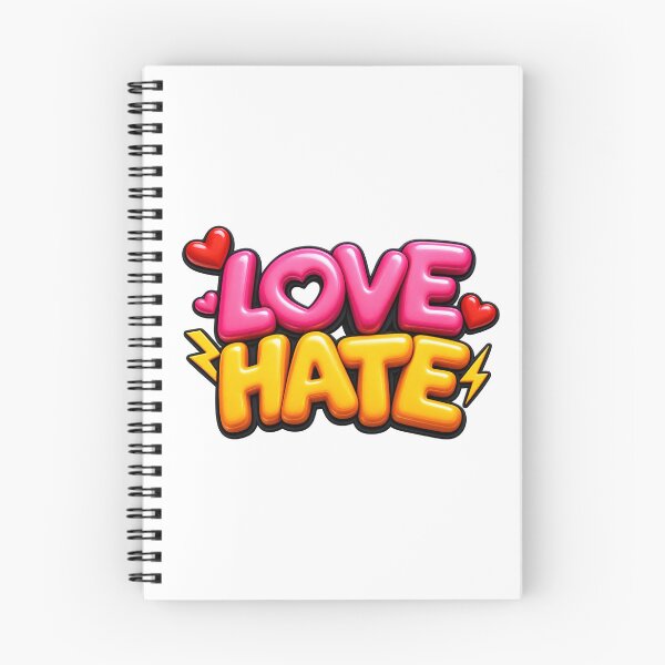 Item preview, LOVE HATE 3D Glossy Bubble designed and sold by MR4me.