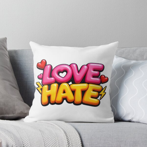 Item preview, LOVE HATE 3D Glossy Bubble designed and sold by MR4me.