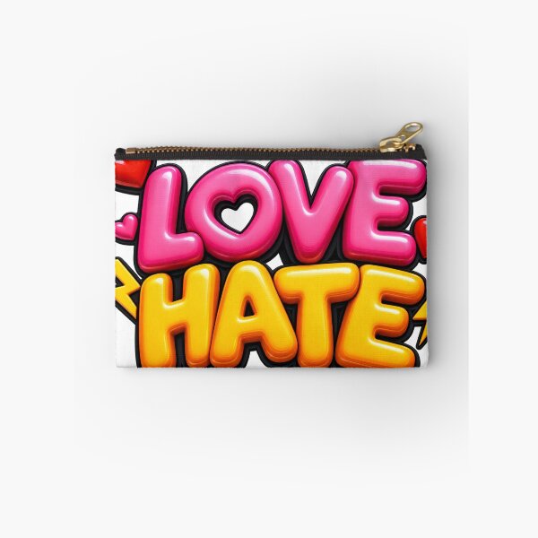 Item preview, LOVE HATE 3D Glossy Bubble designed and sold by MR4me.