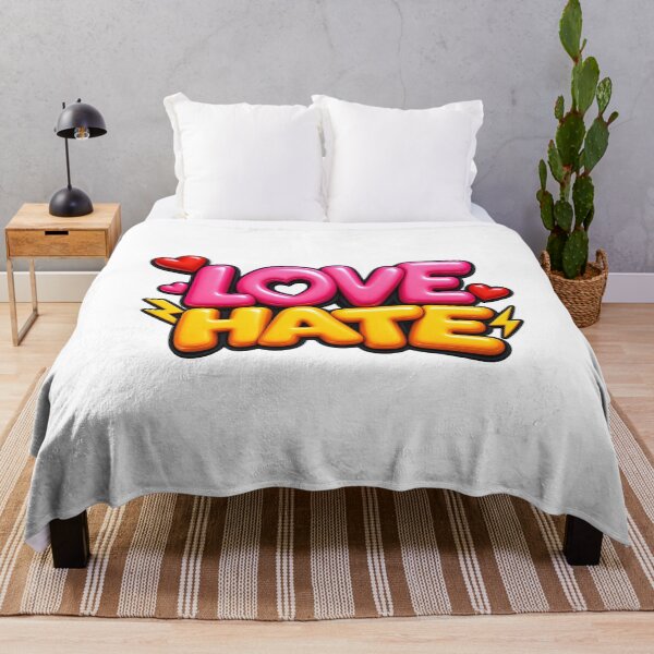 Item preview, LOVE HATE 3D Glossy Bubble designed and sold by MR4me.