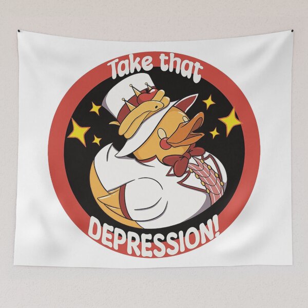 Item preview, Vintage Lucifer Rubber Ducky - Take That Depression designed and sold by johnhaugg.