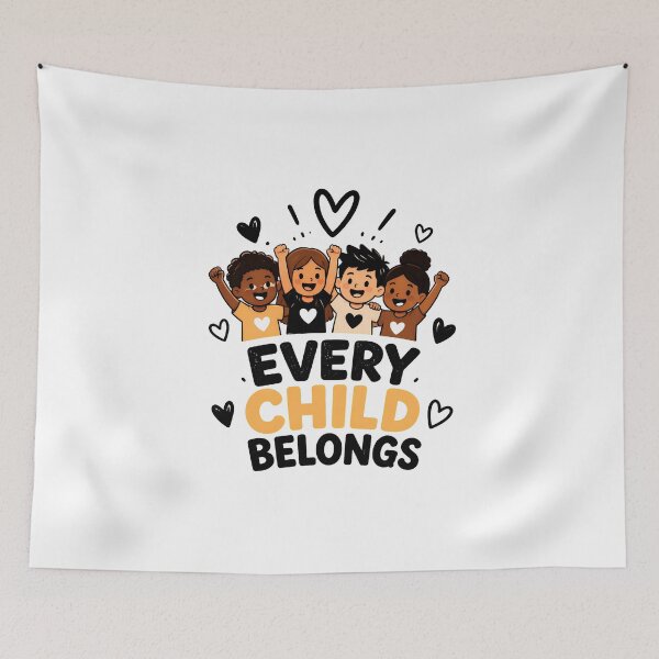 Item preview, Every Child Belongs Unity Hands Heart Design designed and sold by SoyLamderma.