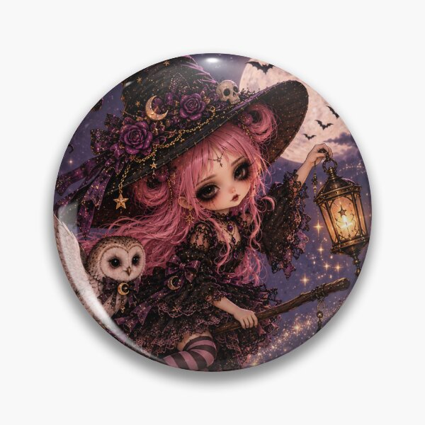Item preview, Gothic Witch Flying Halloween Night designed and sold by PromptYou.