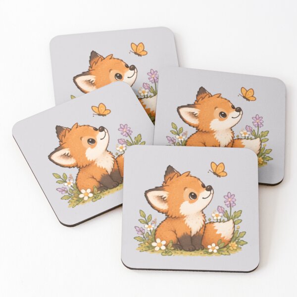 Item preview, Fox Cub Butterfly Friend designed and sold by MellowMunchkins.
