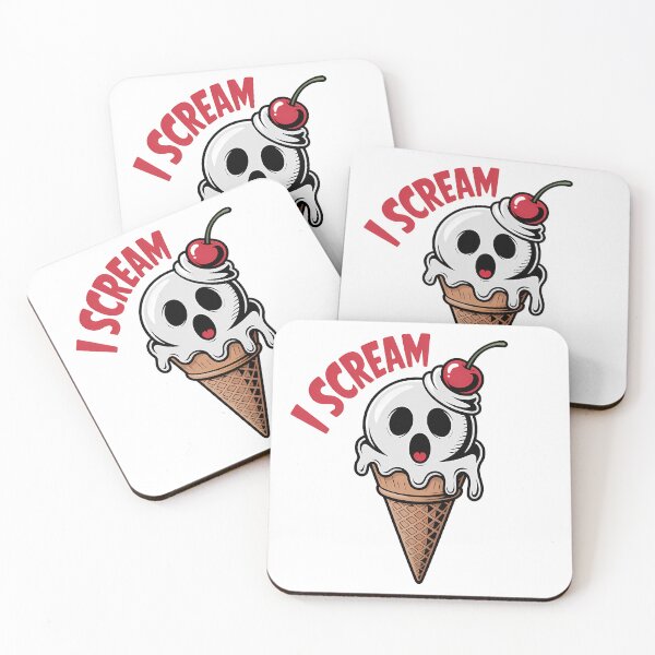 Item preview, I Scream – Spooky Ghost Ice Cream Cone Design designed and sold by LoFizzy.