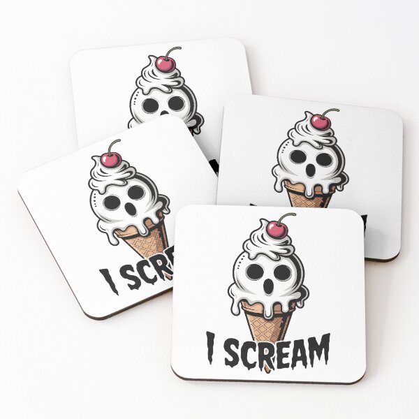Item preview, I Scream – Spooky Ghost Ice Cream Cone Design designed and sold by LoFizzy.
