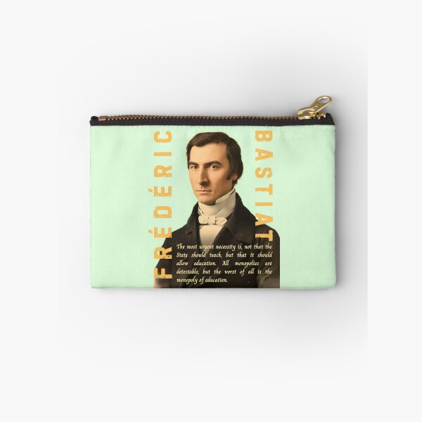 Aperçu de l'œuvre Citation de Frédéric Bastiat : « Le plus urgent n’est pas que l’État enseigne, mais qu’il permette l’éducation. Tous les monopoles sont détestables. » créée et vendue par artbleed.