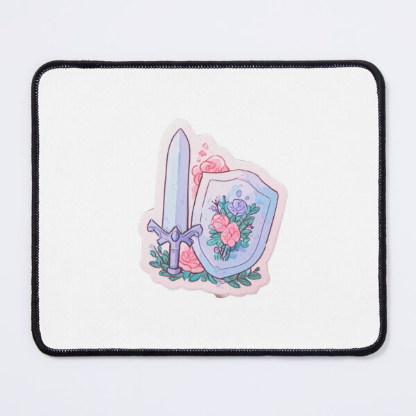 Item preview, Kawaii Floral Sword Shield RPG Gamer Aesthetic designed and sold by NicolasGlowArt.