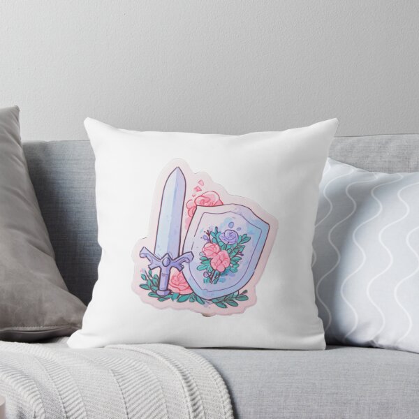 Item preview, Kawaii Floral Sword Shield RPG Gamer Aesthetic designed and sold by NicolasGlowArt.
