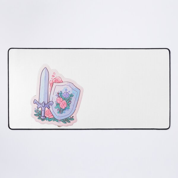 Item preview, Kawaii Floral Sword Shield RPG Gamer Aesthetic designed and sold by NicolasGlowArt.