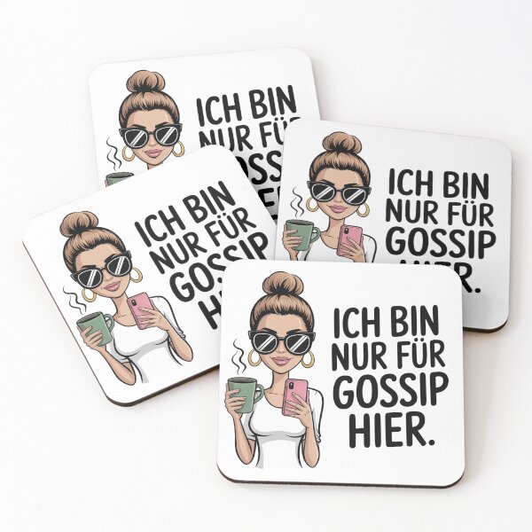 Artikelvorschau, Ich bin nur für den Gossip hier – lustiger Spruch für Klatsch-Fans entworfen und verkauft von LoFizzy.