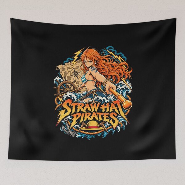 Item preview, Nami Straw Hat Pirates One Piece Navigator designed and sold by Pandaburba.