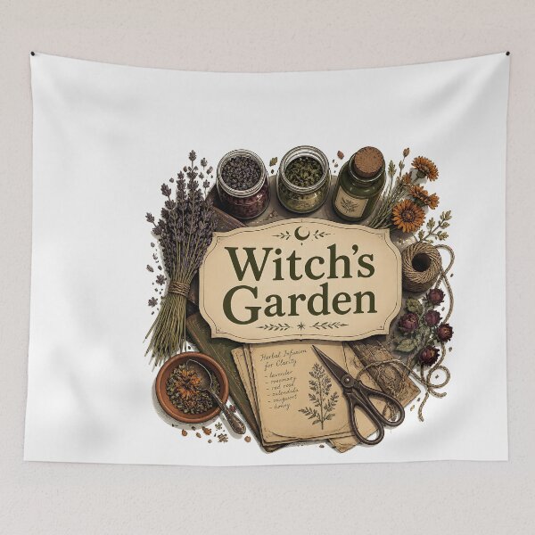 Item preview, Witch's Garden Herbal Worktable designed and sold by KristenosNehk.