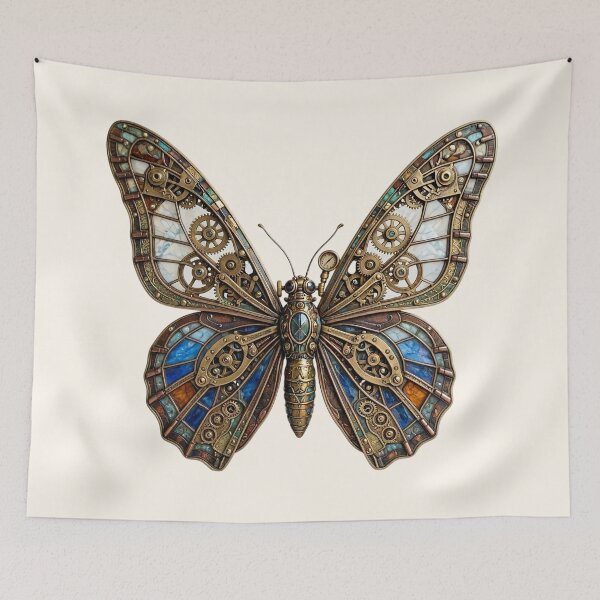 Item preview, Steampunk Butterfly with Mechanical Gears and Vintage Wings designed and sold by SweetLilith.