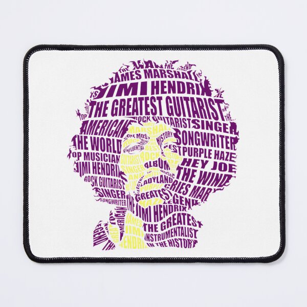 Item preview, Jimi Hendrix Calligram Art Design Featuring Iconic Guitar Silhouette and Lyrics designed and sold by stampr.