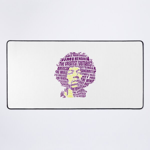 Item preview, Jimi Hendrix Calligram Art Design Featuring Iconic Guitar Silhouette and Lyrics designed and sold by stampr.