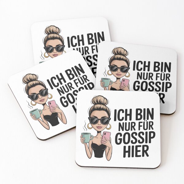Artikelvorschau, Ich bin nur für den Gossip hier – lustiger Spruch für Klatsch-Fans entworfen und verkauft von LoFizzy.