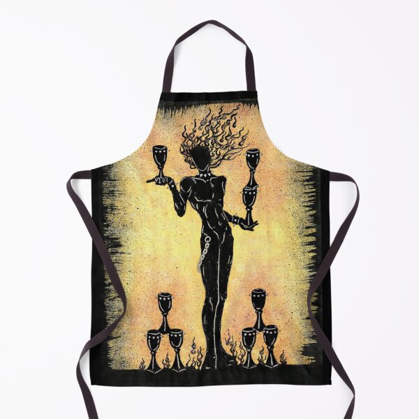 Item preview, Nine of Cups | Fire & Shadow Tarot Painting Series designed and sold by Hellsveiah.