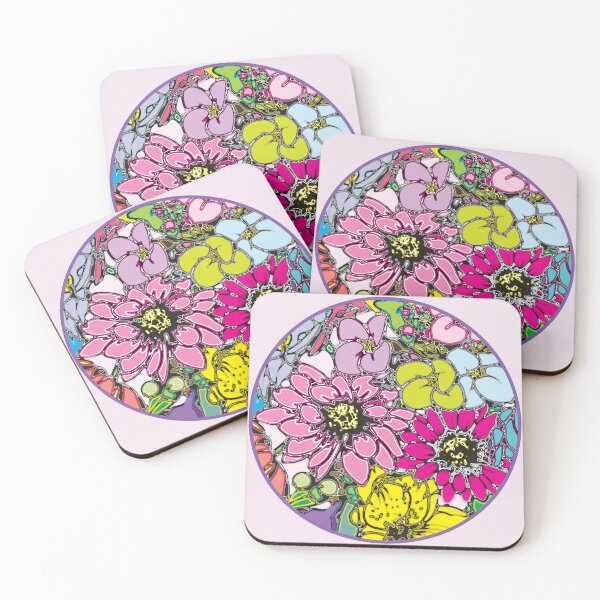Item preview, Abstract Modern Pop Art Pink Daisy in Electric Colors designed and sold by cremedecolor.