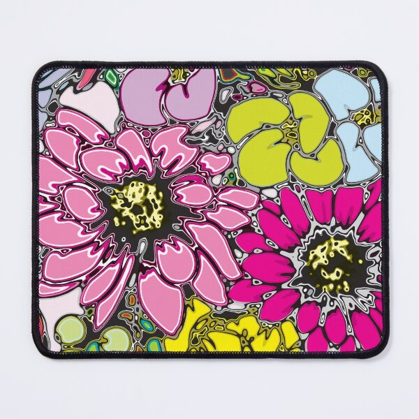 Item preview, Abstract Modern Pop Art Pink Daisy in Electric Colors designed and sold by cremedecolor.
