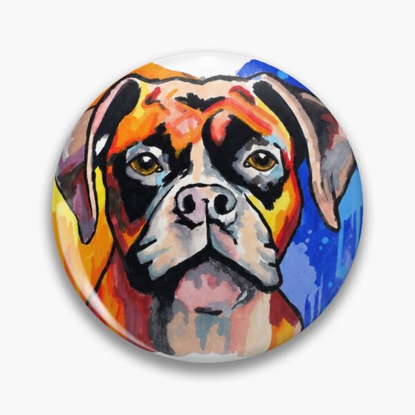 Item preview, Colorful Boxer Dog Portrait | Bold Pet Illustration designed and sold by Blackwater and Bloom.