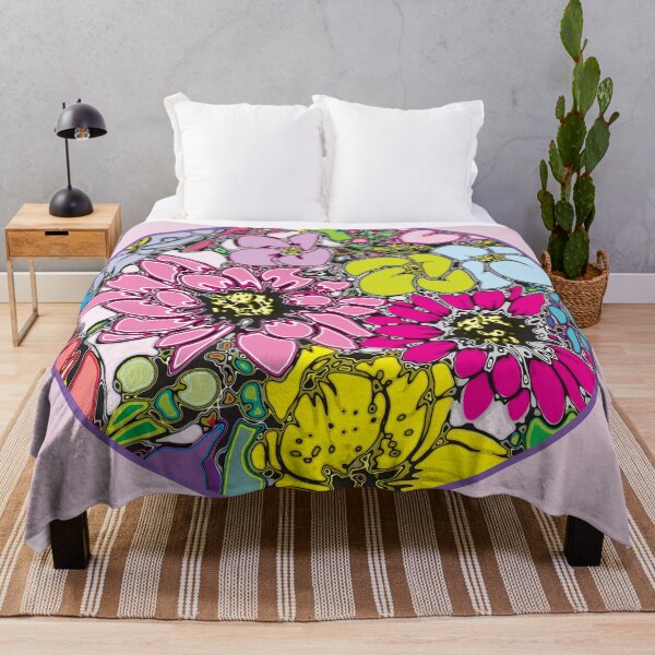 Item preview, Abstract Modern Pop Art Pink Daisy in Electric Colors designed and sold by cremedecolor.