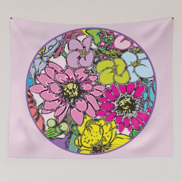 Item preview, Abstract Modern Pop Art Pink Daisy in Electric Colors designed and sold by cremedecolor.