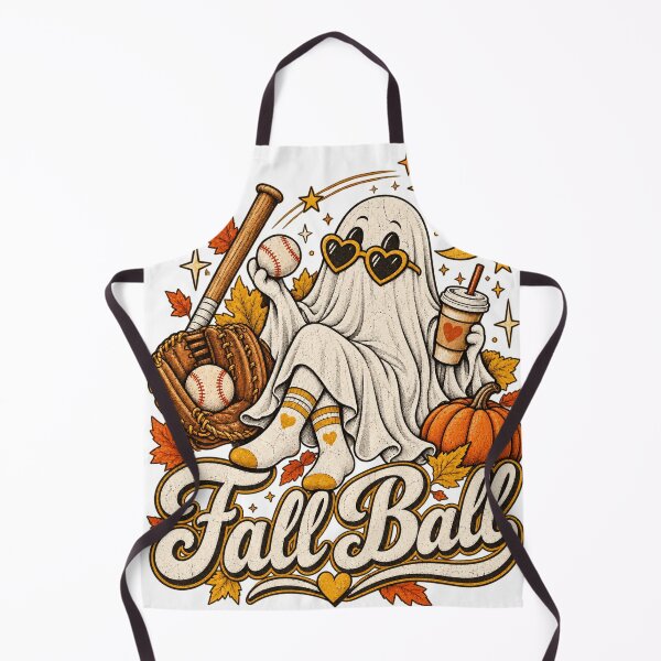 Item preview, Fall Ball Cute Ghost Baseball Autumn Sports Retro Design designed and sold by SEINENGAPPI19.