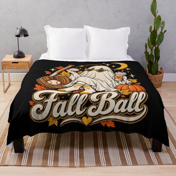 Item preview, Fall Ball Cute Ghost Baseball Autumn Sports Retro Design designed and sold by SEINENGAPPI19.