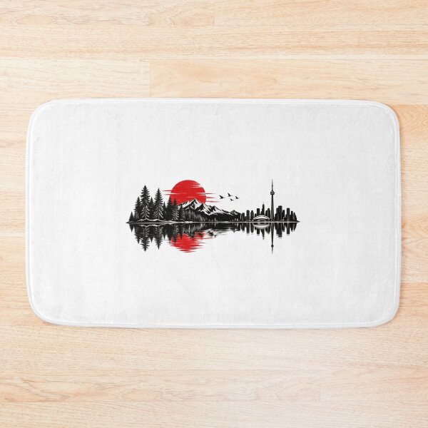Item preview, Canadian Mountain Sunset Skyline – Retro Wilderness Landscape designed and sold by Mahmoud Salah.