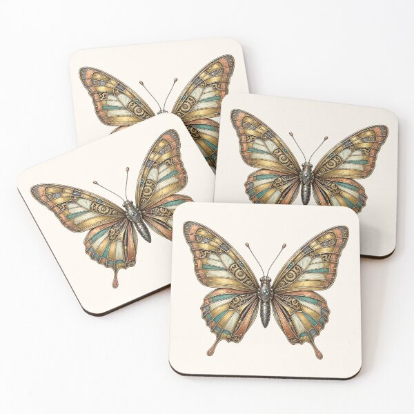 Item preview, Steampunk Butterfly with Mechanical Gears and Vintage Wings designed and sold by SweetLilith.