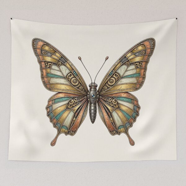 Item preview, Steampunk Butterfly with Mechanical Gears and Vintage Wings designed and sold by SweetLilith.