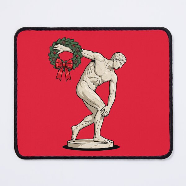 Item preview, Discobolus Christmas Wreath Thrower Statue Pop Art designed and sold by Rare By Hero.