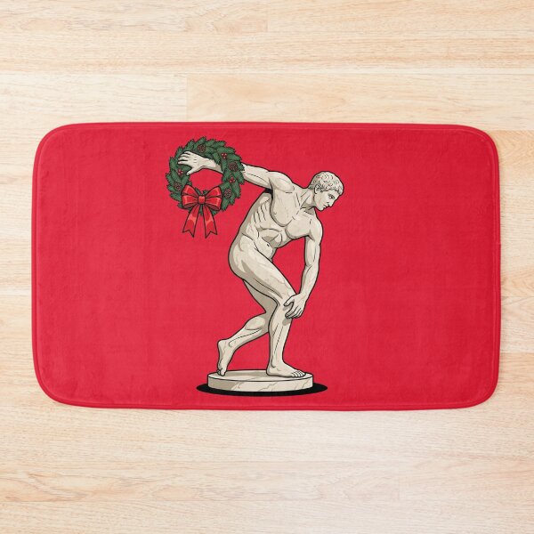 Item preview, Discobolus Christmas Wreath Thrower Statue Pop Art designed and sold by Rare By Hero.
