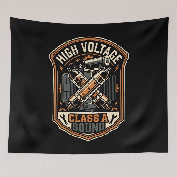Item preview, Tube Amp Class A Sound Audiophile Vintage Badge designed and sold by SplashTastic.