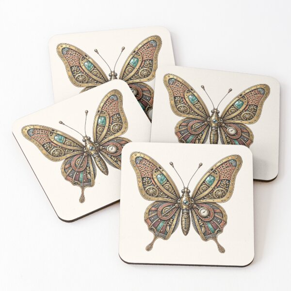 Item preview, Steampunk Butterfly with Mechanical Gears and Vintage Wings designed and sold by SweetLilith.