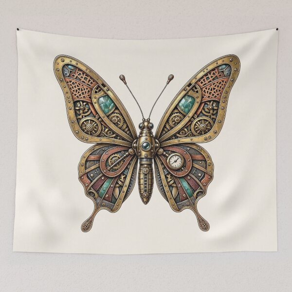 Item preview, Steampunk Butterfly with Mechanical Gears and Vintage Wings designed and sold by SweetLilith.