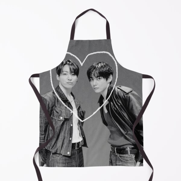 Item preview, BTS Jungkook and V Taekook Monochrome Heart  designed and sold by Mooncreates7.