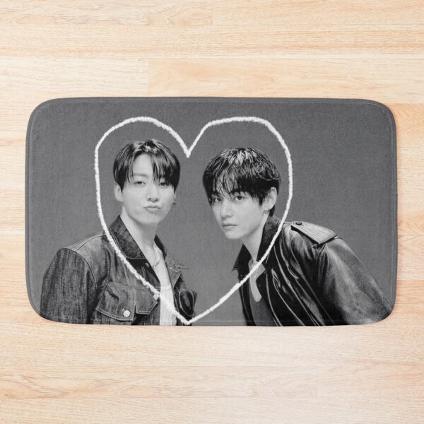 Item preview, BTS Jungkook and V Taekook Monochrome Heart  designed and sold by Mooncreates7.