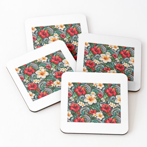Item preview, Hibiscus flowers and Frangipani designed and sold by Traydd.