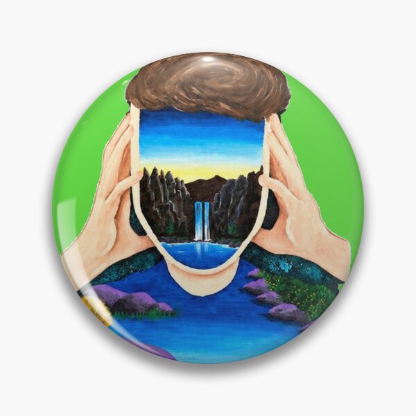 Item preview, Inner Landscape | Surreal Waterfall Mindscape Art designed and sold by Blackwater and Bloom.
