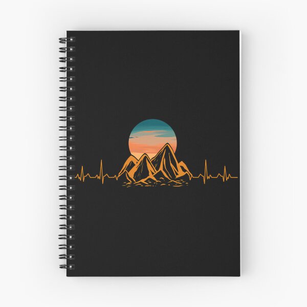 Item preview, Mountain Heartbeat Hiking Hills Camping Pulse Gift designed and sold by MarianelaOlive.