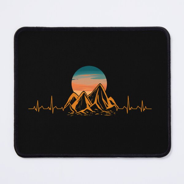 Item preview, Mountain Heartbeat Hiking Hills Camping Pulse Gift designed and sold by MarianelaOlive.